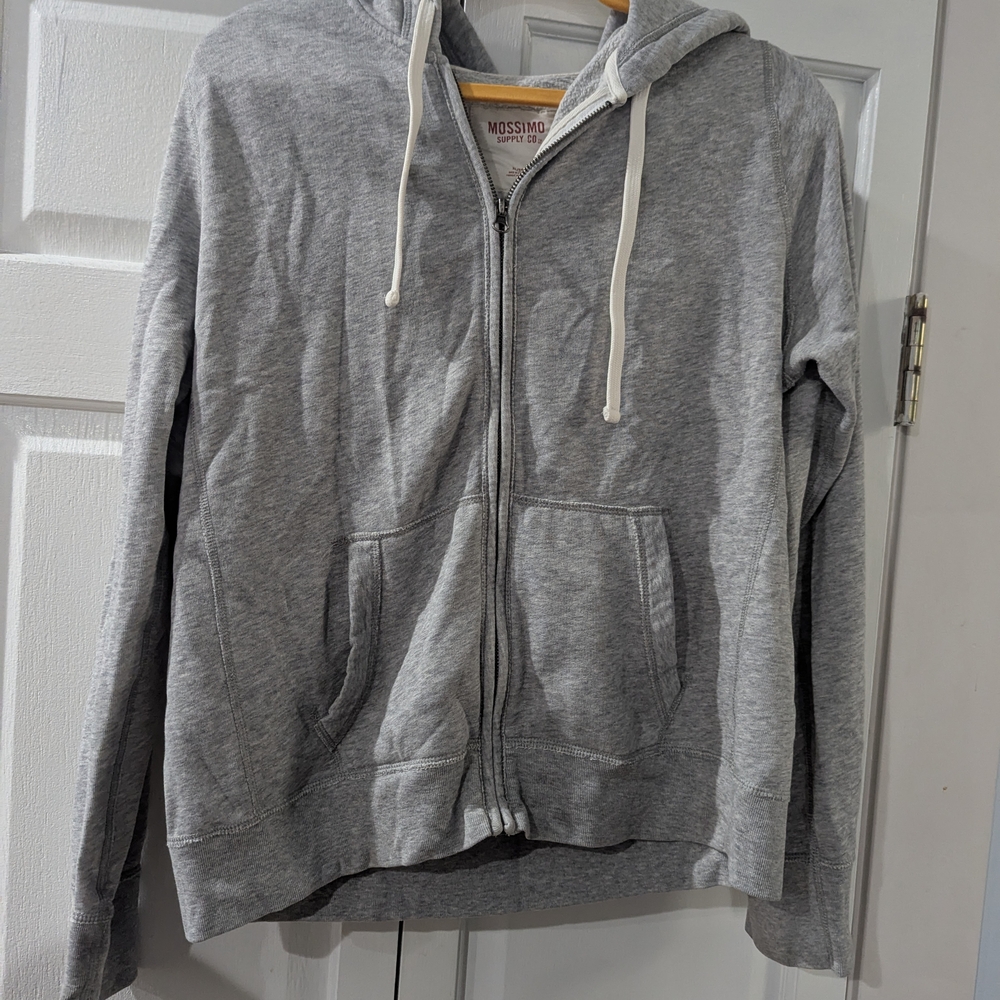Mossimo Supply Co. Light Gray Zip-Up Jacket